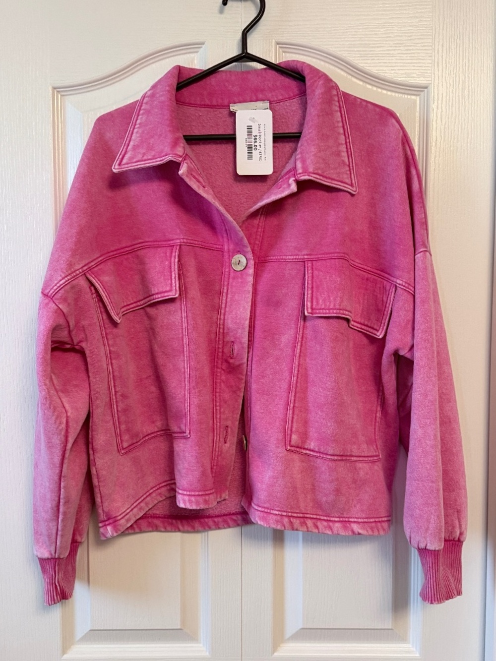 Zenana cropped fleece jacket
